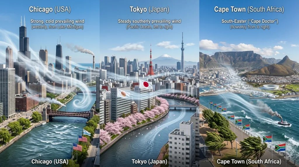 explorez comment les vents dominants influencent chaque ville et découvrez leur impact localisé sur le climat, l'urbanisme et la qualité de vie.